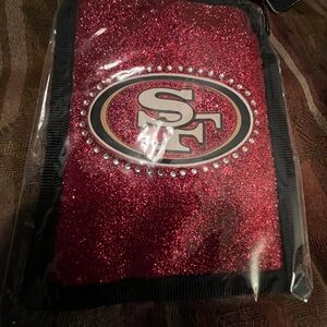 NFL SF 49ers Red Glitter Lanyard